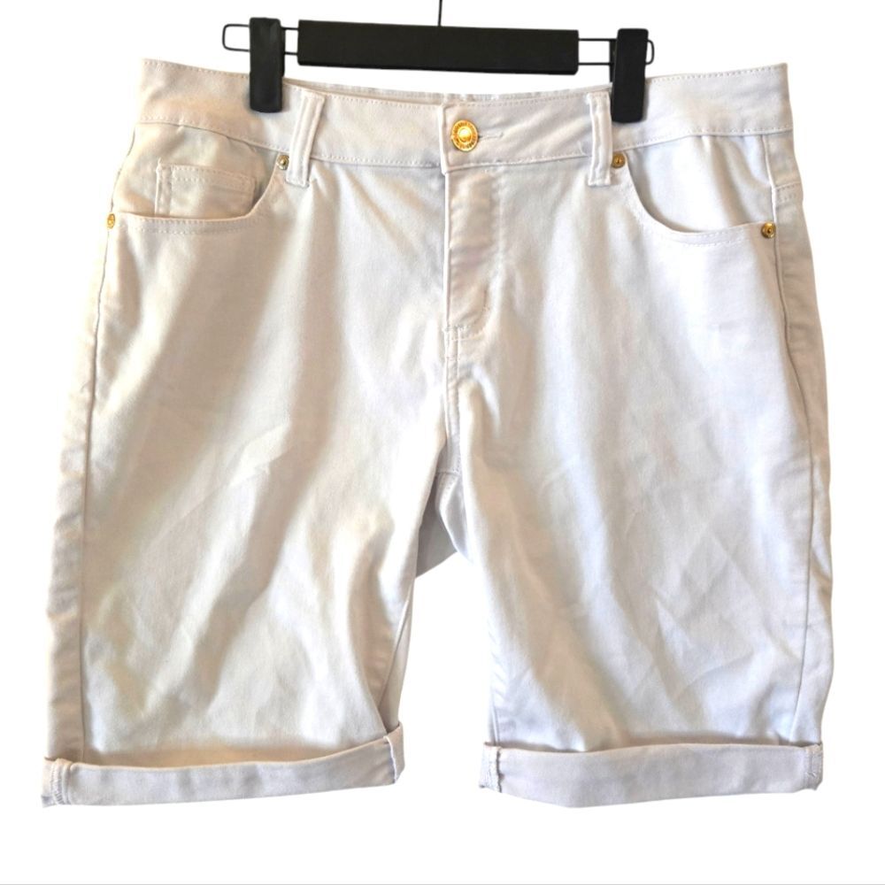 Sandpiper white jean shorts Size 14 high rise see description